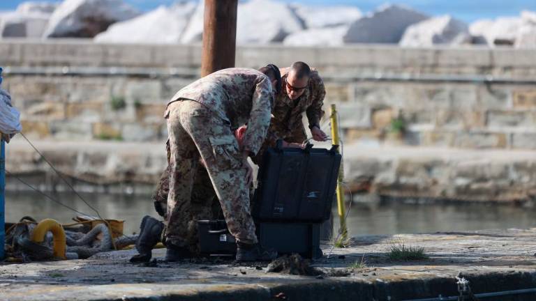 Topovske izstrelke odpeljali iz barkovljanskega portiča (foto)