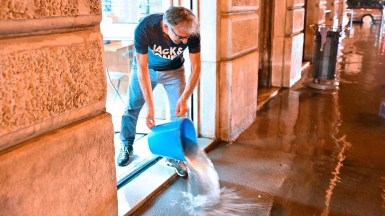 Močan naliv v Trstu