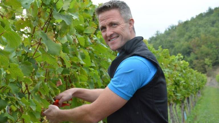 V Brdih obiral grozdje tudi Ralf Schumacher