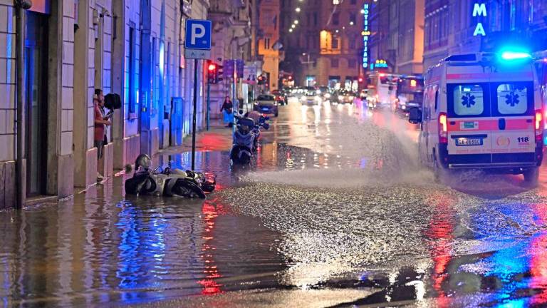 Močan naliv v Trstu