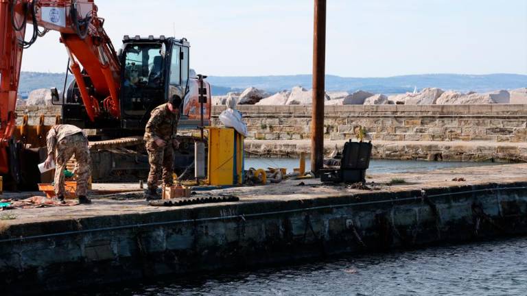 Topovske izstrelke odpeljali iz barkovljanskega portiča (foto)