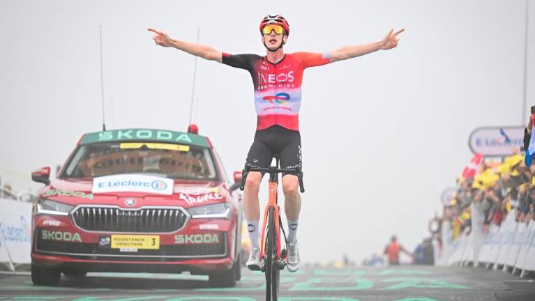 Najtežja etapa Arensmanu, drugi Pogačar, ki je utrdil prednost v seštevku