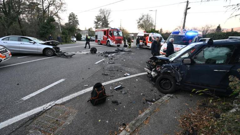 Prometna nesreča na Opčinah