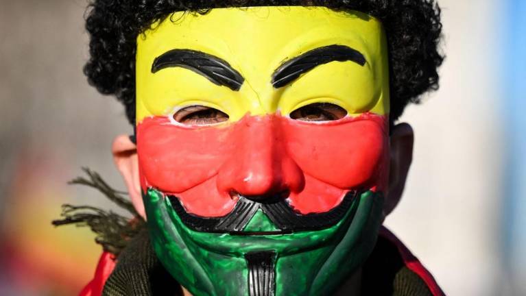 Na Borznem trgu za pravice Kurdov in Irancev