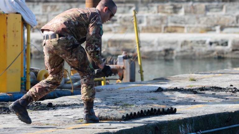 Topovske izstrelke odpeljali iz barkovljanskega portiča (foto)
