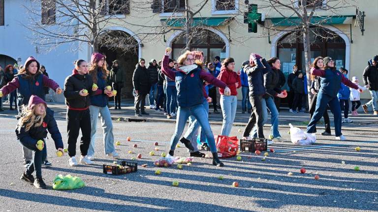 Okrogla obletnica obmetavanja z jabolki