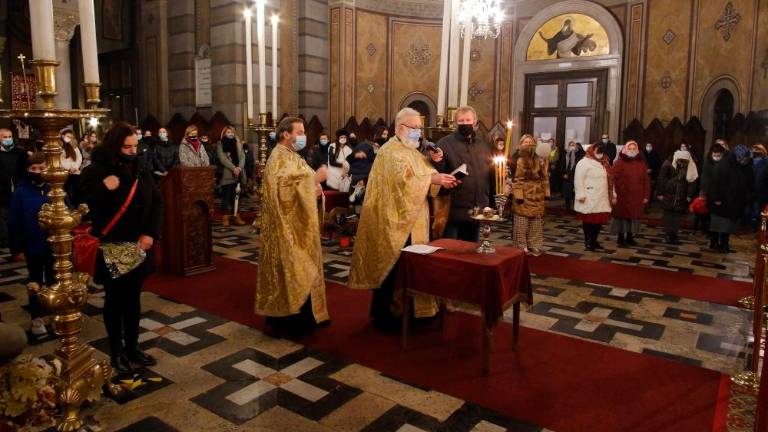 Blagoslov badnjaka in slame ter molitev