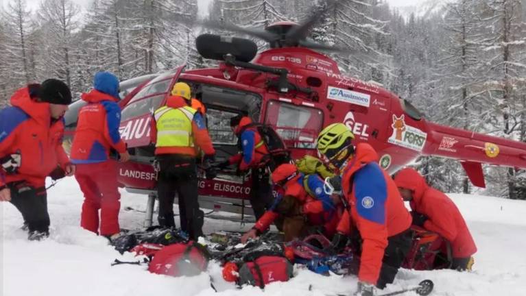 Reševalna akcija v dolini Ridnauntal (ANSA)