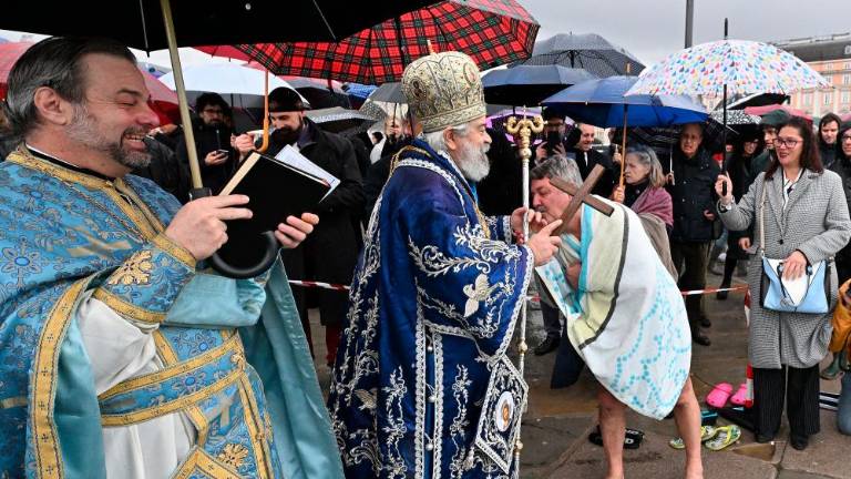 Grško-pravoslavni verniki so praznovali teofanijo