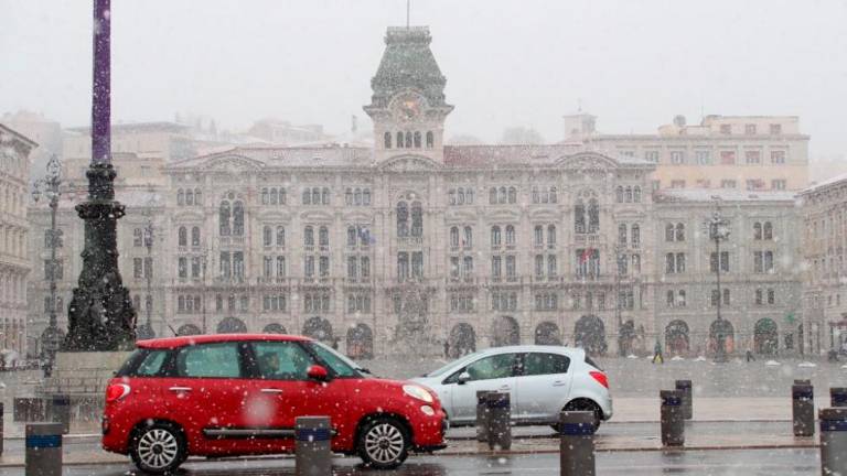 Sneži tudi ob morju