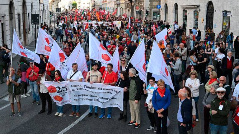 Praznovanje osvoboditve je napolnilo tržaške ulice