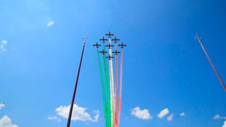 »Frecce tricolori« nad Trstom (foto in video)