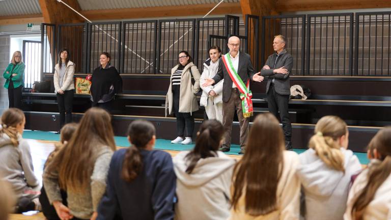 Doberdobski šolarji prvič v prenovljeni telovadnici