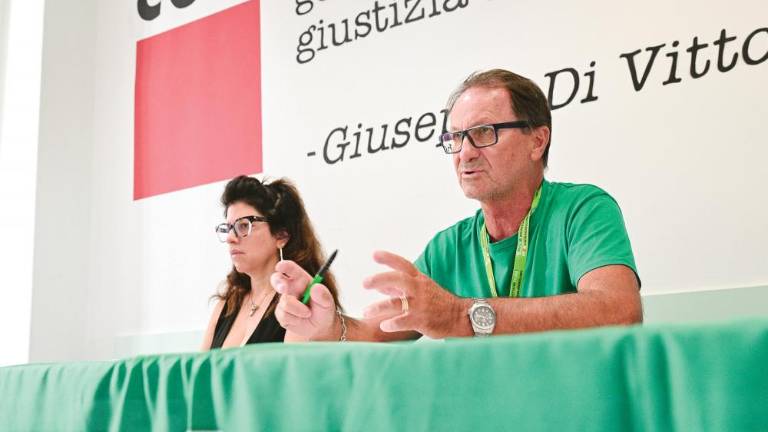 Sindakalista Fratianni (CGIL) in Pototschnig (FIALS)