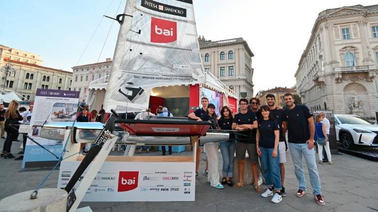 Mala jadrnica, ki leti nad vodo