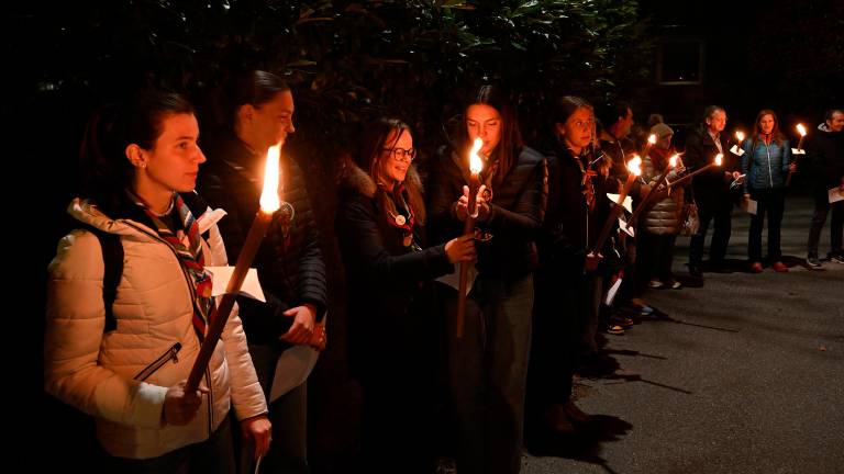 Skavti so se zbrali na križevem potu