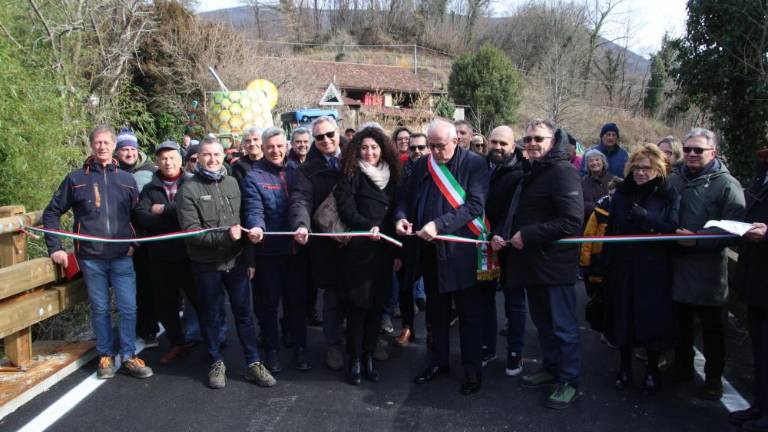 Prenovljeni most v Hudičevi luknji prvi prečkal pustni voz