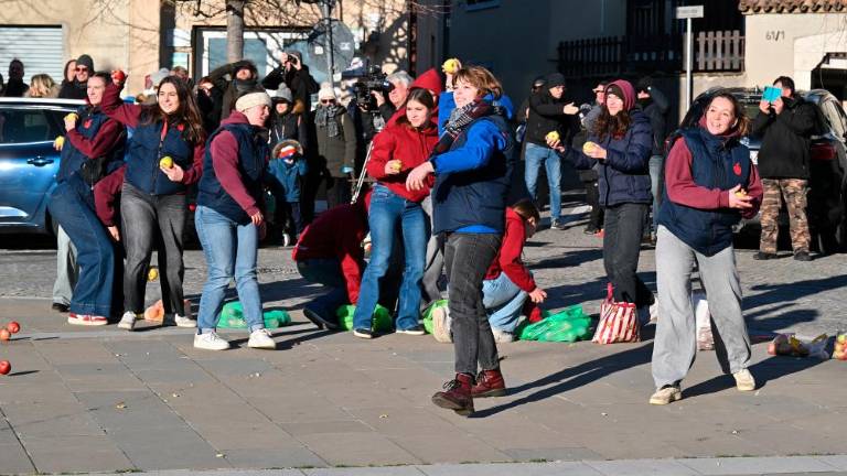 Okrogla obletnica obmetavanja z jabolki