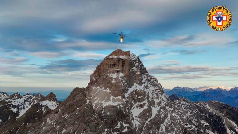 Gorski reševalci in reševalni helikopter so posredovali na gori Cima dei Preti v Karnijskih predalpah (CNSAS FVG)