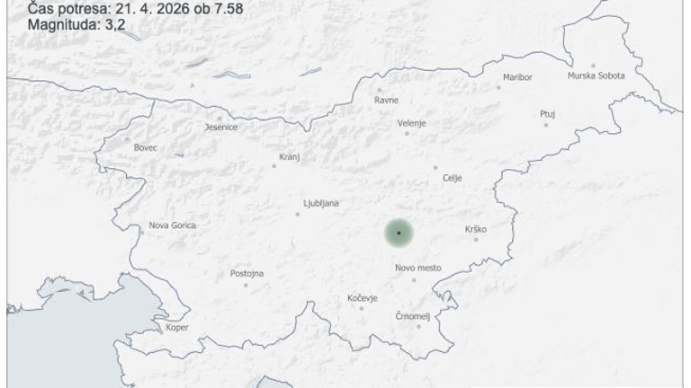 V Sloveniji zaznali dva potresna sunka