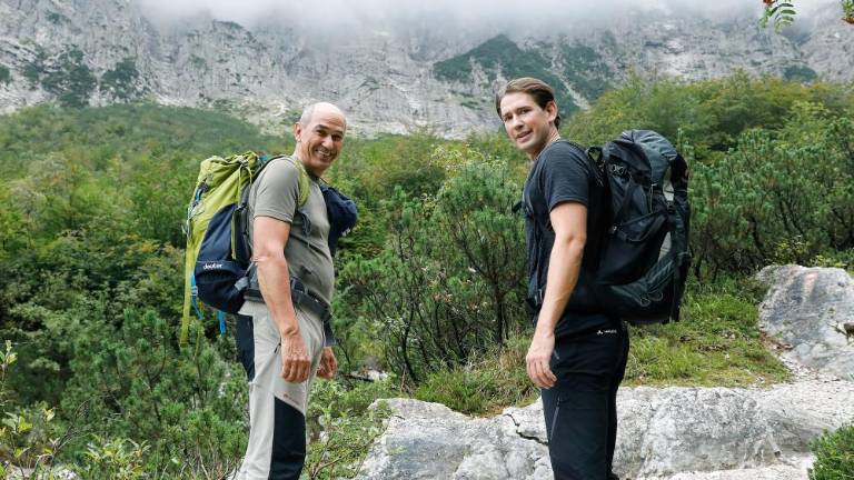 Janša s Kurzem na Triglavu