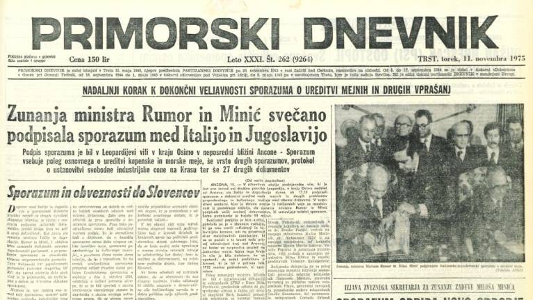 Osimski sporazum do zadnjega odet v tajnost