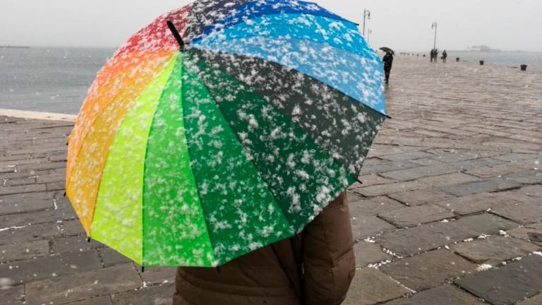 Sneži tudi ob morju