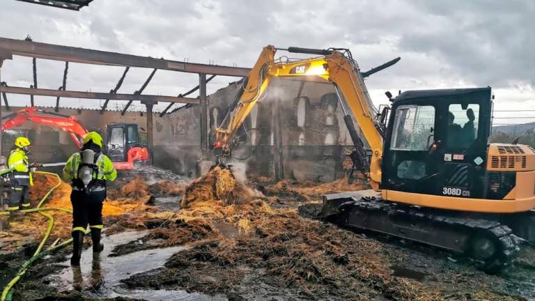 Nočni požar uničil pol hleva v Gojačah