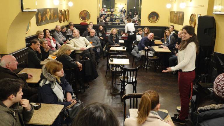 Prikupna razstava Jasne Ko&scaron;uta v kavarni San Marco