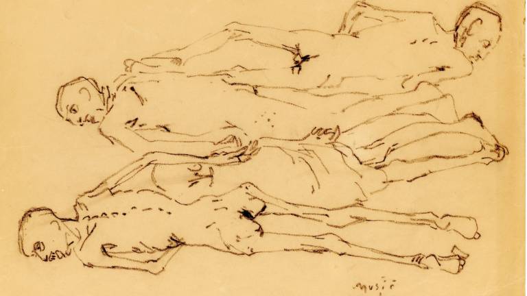 Najdenih triindvajset Mu&scaron;ičevih dachauskih risb