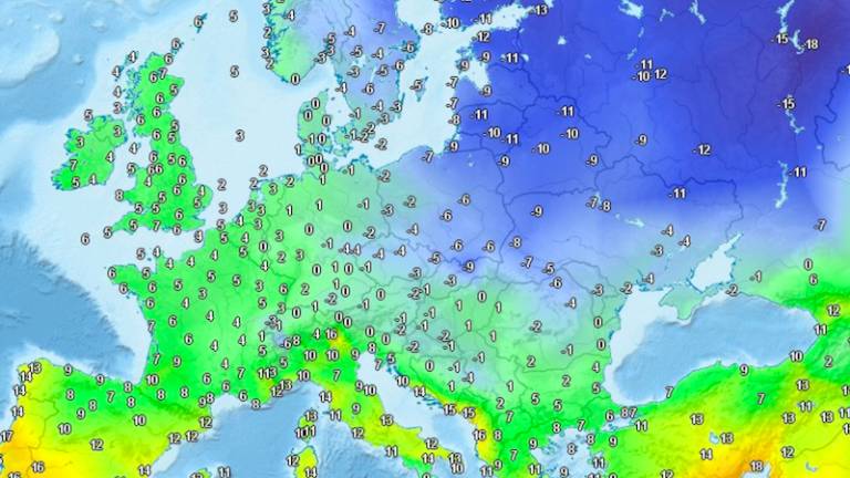 Od sibirskega zraka nas loči &scaron;e zadnjih 1000 km