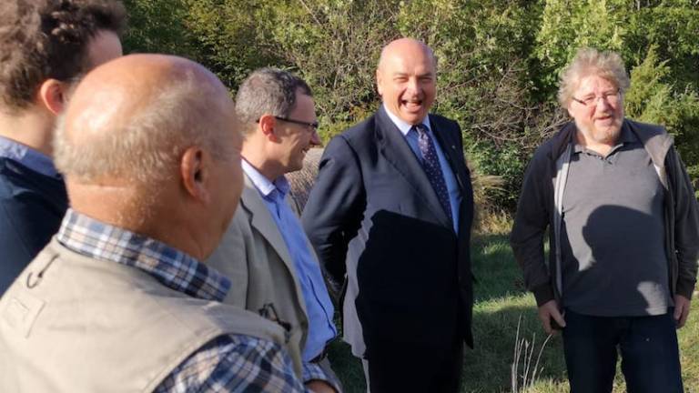 Župan in deželni odbornik na pa&scaron;niku v Bazovici
