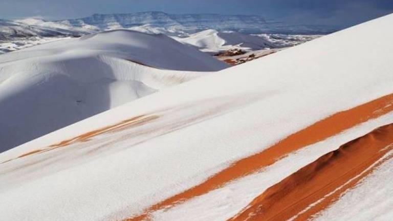 Saharo je pobelil sneg