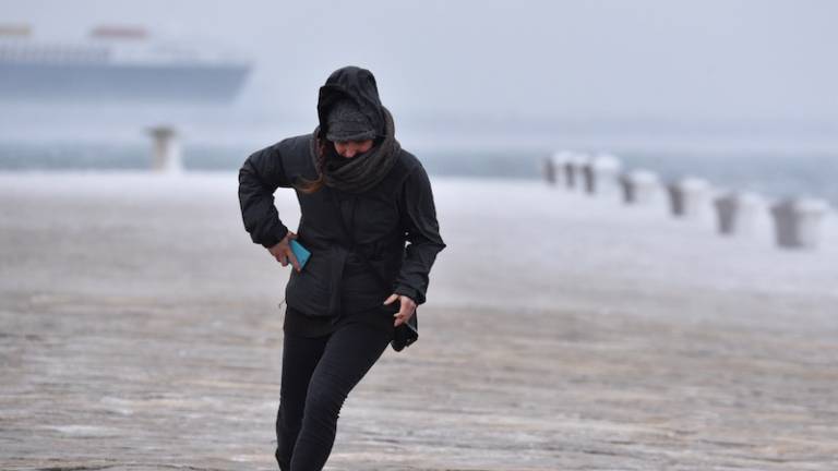 Občutek mraza je bil največji v Trstu