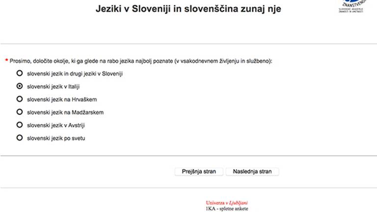Vabilo k sodelovanju pri anketi o sloven&scaron;čini