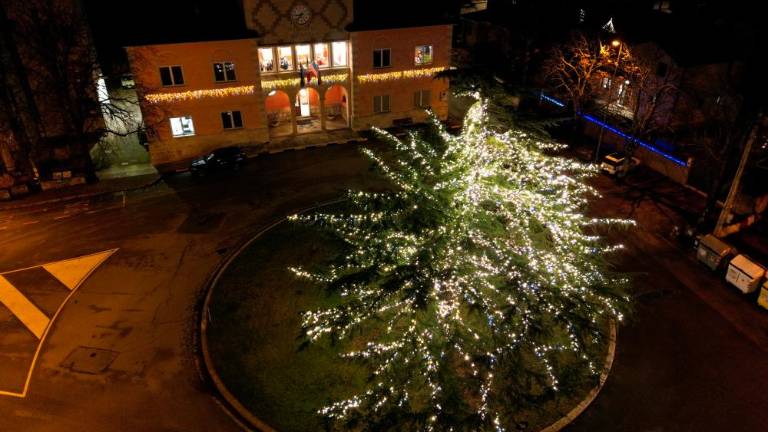 Prižig prazničnih lučk v Nabrežini in na Proseku