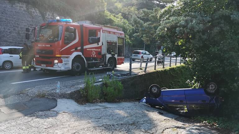 Prometna nesreča na Obalni cesti pod Križem