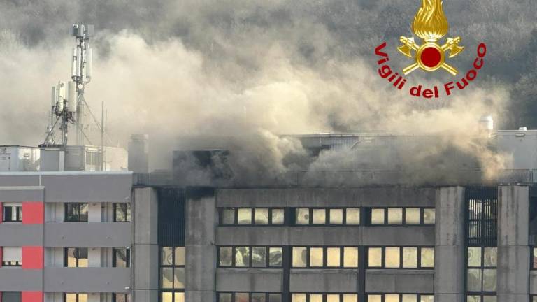 Gasijo požar v stavbi Dežele FJK