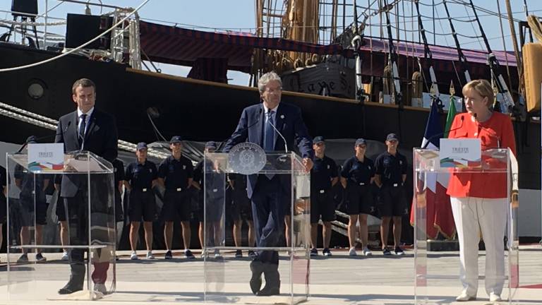 Gentiloni, Merklova in Macron za močnej&scaron;o Evropo