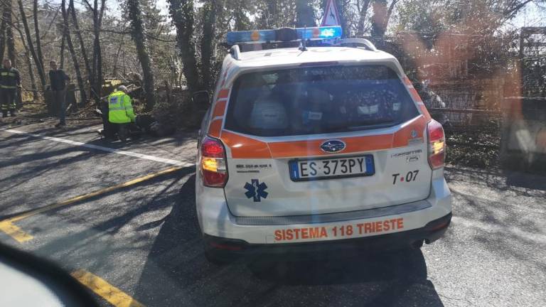 Kombi silovito trčil v varnostno ograjo