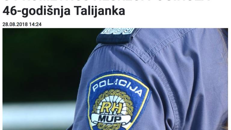 Openka umrla v Istri