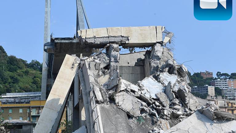Video posnetek padca mostu Morandi