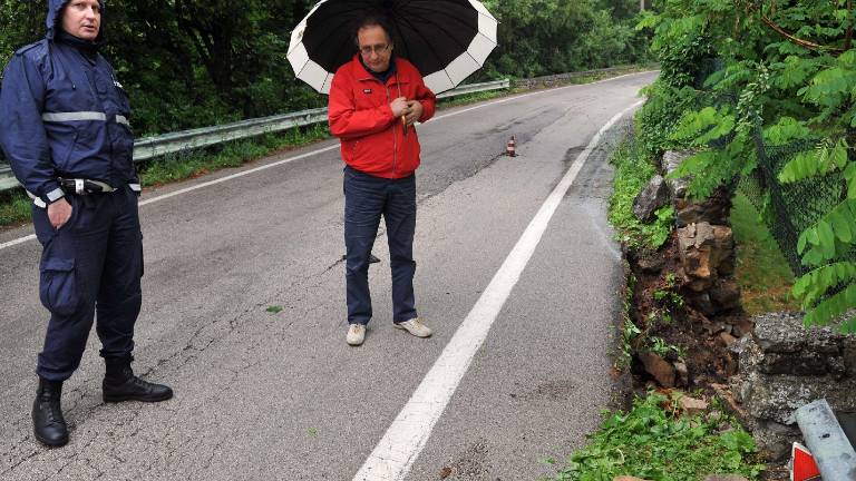 Usad ob cesti med Gropado in Padričami