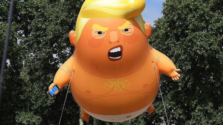 &raquo;Jezni dojenček&laquo; Trump nad Londonom