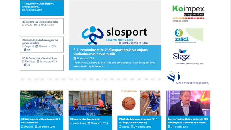 Slosport s 1. novembrom prekinja vsakodnevne objave
