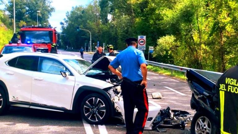 Silovito čelno trčenje pri Štivanu