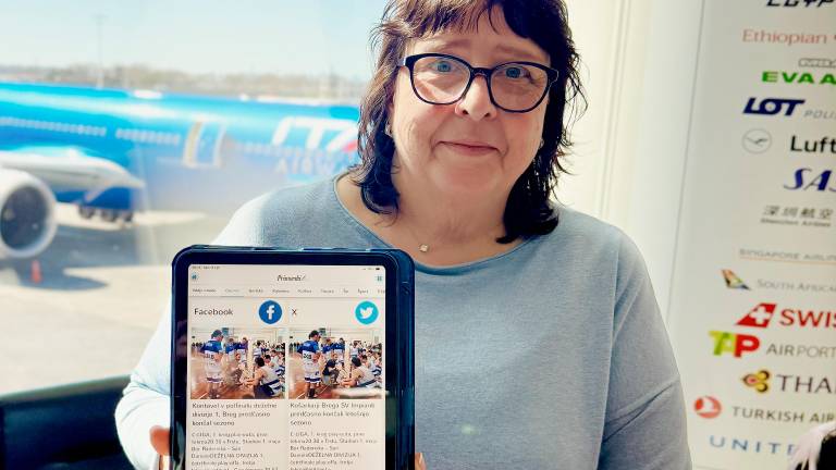 Digitalna izdaja dnevnika krajša ure čakanja na letališču v New Yorku. <i>(Ester Derganc)</i>