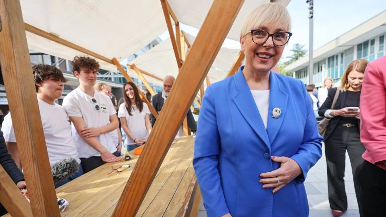 Predsednico nagovorili tudi tržaški dijaki (video)