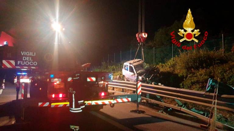 Pristal onstran varnostne ograje med skalami in grmičevjem