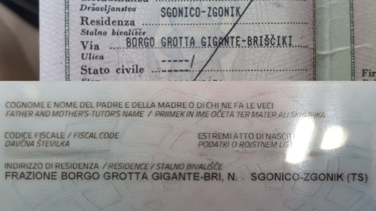 Ker ni bilo dovolj prostora, so na izkaznici Briščiki postali »Bri«